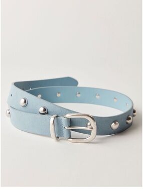Free people Rhodes studded belt never worn in blue suede size xs/s